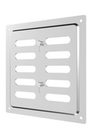 Решетка вентиляционная MER регулируемая 150x154 окрашенная сталь хром ERA