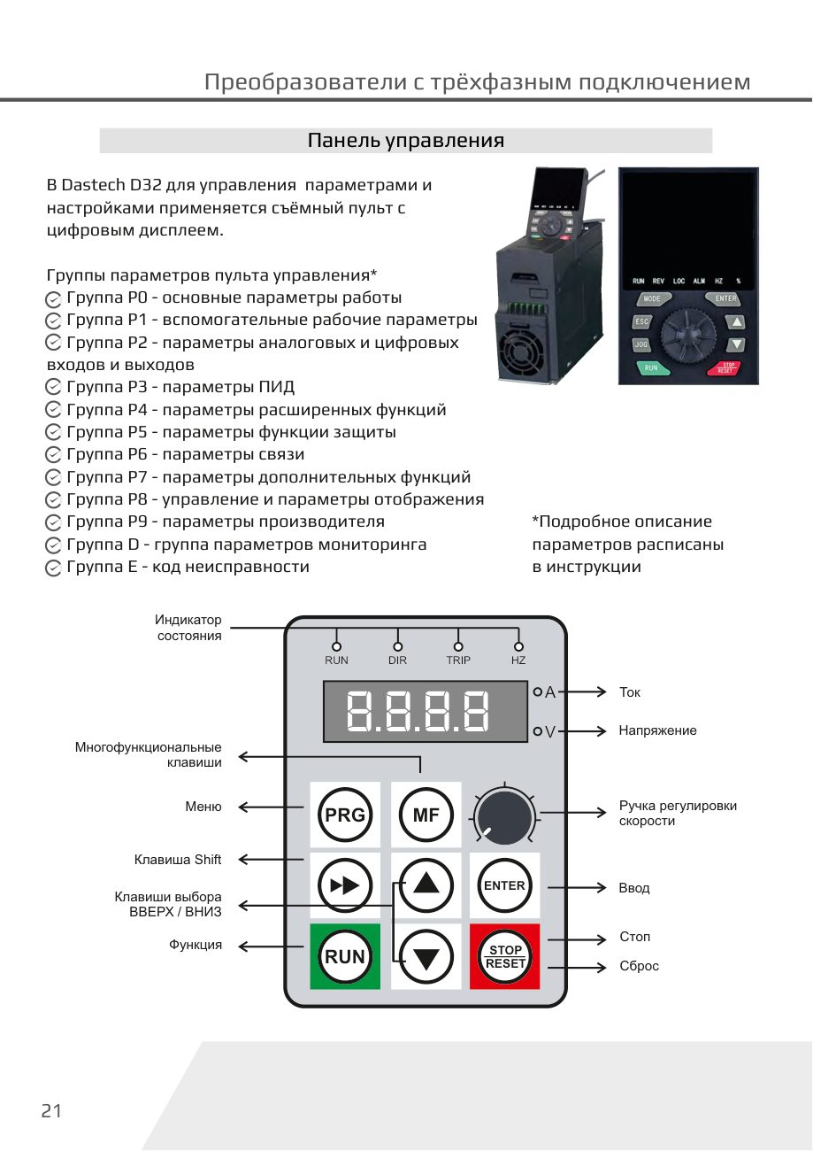 Панель управления D32 Dastech D32-T3-800G